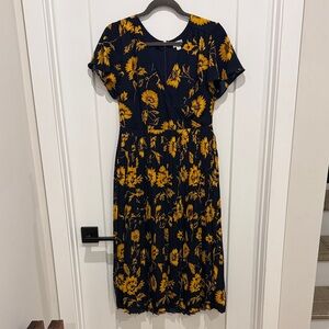 Navy Floral J. Crew Dress